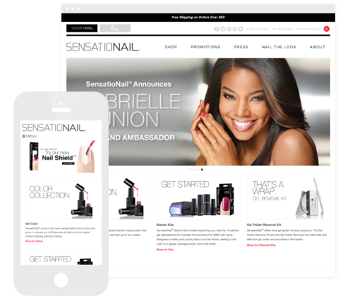 The Sensationail website