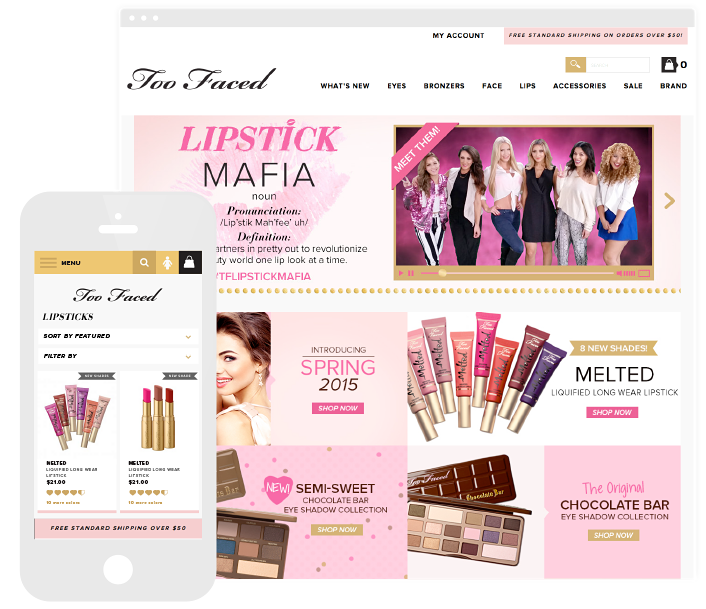 The Too Faced website